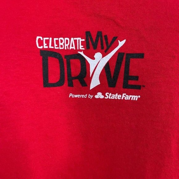 Mens Red T Shirt Top State Farm Celebrate My Drive Big Tall Size 3XL u - Picture 5 of 7